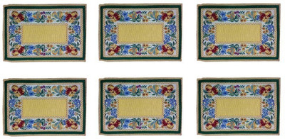 

Loomkart Rectangular Pack of 6 Table Placemat(Multicolor, Cotton)