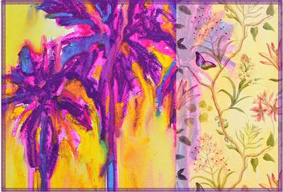 

Leaf Designs Rectangular Pack of 6 Table Placemat(Multicolor, Cotton)