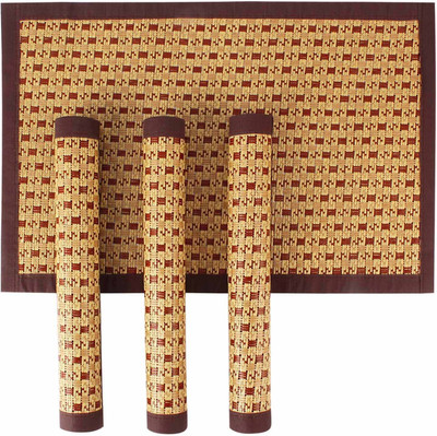 

HOKIPO Rectangular Pack of 4 Table Placemat(Brown, Natural Bamboo)