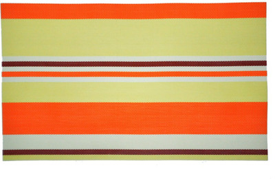 

Koncepts Rectangular Pack of 6 Table Placemat(Orange, Yellow, Polyester)