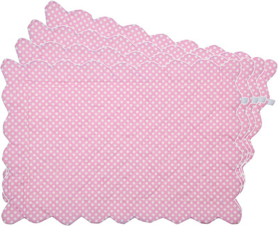 Zubix Rectangular Pack of 4 Table Placemat(Pink, Cotton)