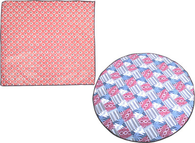 LITHARA Round Pack of 2 Table Placemat(Multicolor, PVC)