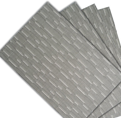

Maze decor Rectangular Pack of 4 Table Placemat(Grey, PVC, Polyester)