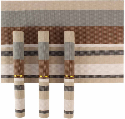 

HOKIPO Rectangular Pack of 4 Table Placemat(Brown, PVC)