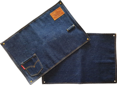 

Poppadum Art Rectangular Pack of 2 Table Placemat(Blue, Cotton)