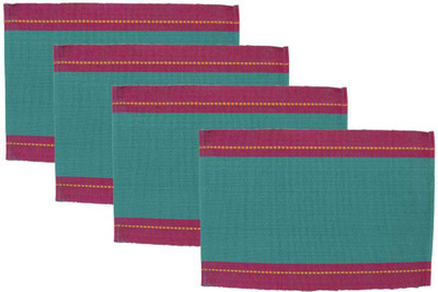 

Elan Rectangular Pack of 4 Table Placemat(Multicolor, Cotton)