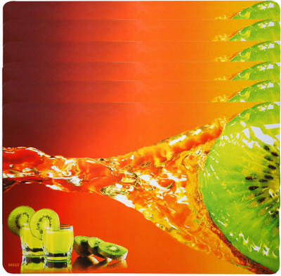 

The Trendy Rectangular Pack of 6 Table Placemat(Multicolor, PVC)
