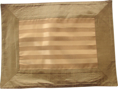 

Homeblendz Rectangular Pack of 6 Table Placemat(Gold, Brown, Polyester), Brown;gold