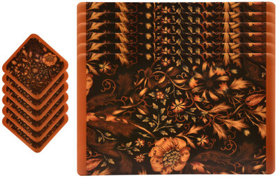 

The Trendy Rectangular Pack of 12 Table Placemat(Multicolor, PVC)