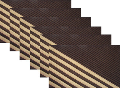

HOME SHINE Rectangular Pack of 6 Table Placemat(Brown, Polyester)