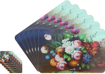 

E-Retailer Rectangular Pack of 6 Table Placemat(Multicolor, PVC)