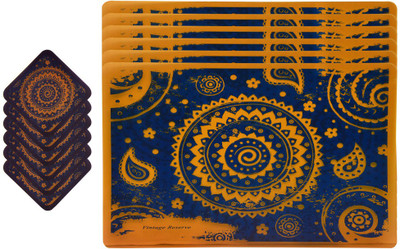 

The Trendy Rectangular Pack of 12 Table Placemat(Multicolor, PVC)