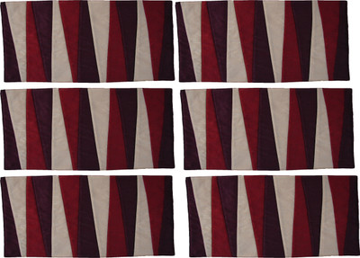 

HOME SHINE Rectangular Pack of 6 Table Placemat(Multicolor, Polyester)