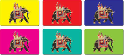 

Nourish Rectangular Pack of 6 Table Placemat(Multicolor, PVC)