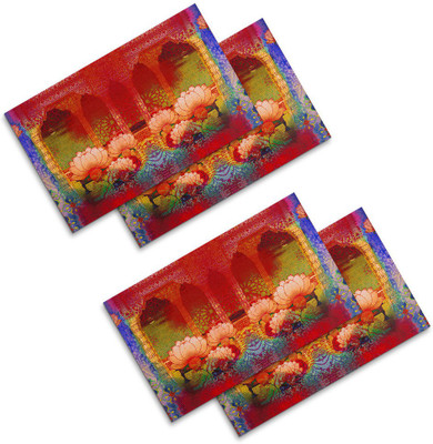 SEJ BY NISHA GUPTA Rectangular Pack of 4 Table Placemat(Multicolor, Cotton)