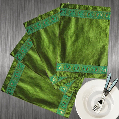 36% OFF on Dekor World Rectangular Pack of 4 Table Placemat(Green, Polyester) 36% OFF on Dekor World Rectangular Pack of 4 Table Placemat(Green, Polyester)