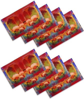 SEJ BY NISHA GUPTA Rectangular Pack of 8 Table Placemat(Multicolor, Cotton)