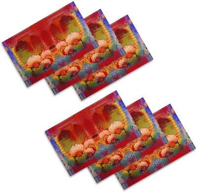 SEJ BY NISHA GUPTA Rectangular Pack of 6 Table Placemat(Multicolor, Cotton)