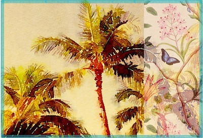 

Leaf Designs Rectangular Pack of 6 Table Placemat(Multicolor, Cotton)