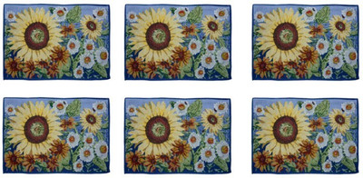 

Loomkart Rectangular Pack of 6 Table Placemat(Multicolor, Cotton)