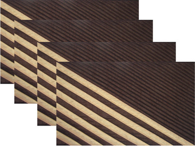 

HOME SHINE Rectangular Pack of 4 Table Placemat(Brown, Polyester)