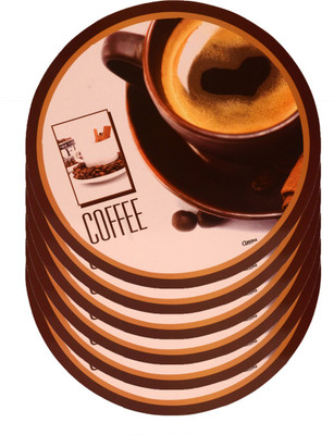 

The Trendy Round Pack of 6 Table Placemat(Multicolor, PVC)