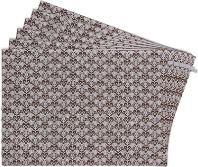 

Zubix Rectangular Pack of 6 Table Placemat(Brown, Cotton)