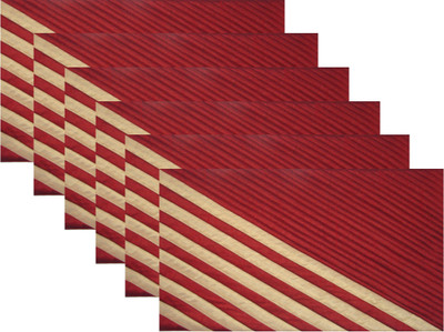

HOME SHINE Rectangular Pack of 6 Table Placemat(Maroon, Polyester)