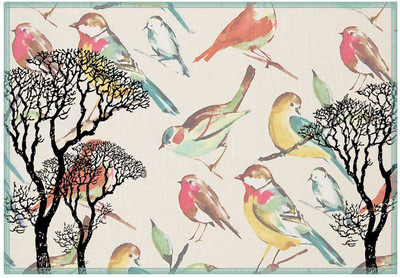 

Leaf Designs Rectangular Pack of 6 Table Placemat(Multicolor, Cotton)