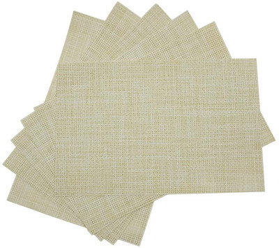 Jay Jay Rectangular Pack of 6 Table Placemat(Beige, PVC)