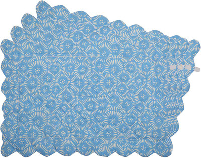 

Zubix Rectangular Pack of 4 Table Placemat(Blue, Cotton)