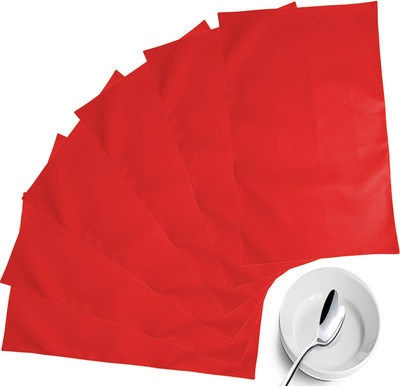 50% OFF on ZIKRAK EXIM Rectangular Pack of 6 Table Placemat(Red, Leather)