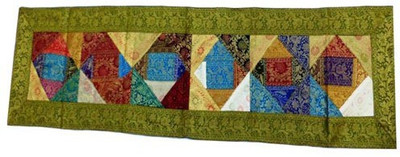 

Baba Handicraft Multicolor 60 cm Table Runner(Silk)