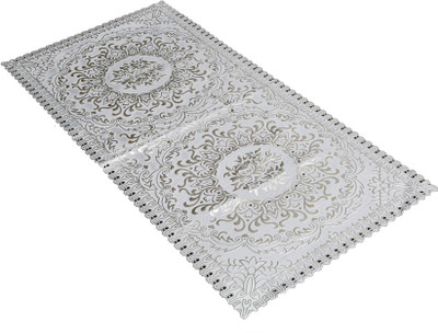 KUBER INDUSTRIES Silver 40 cm Table Runner(Nylon)