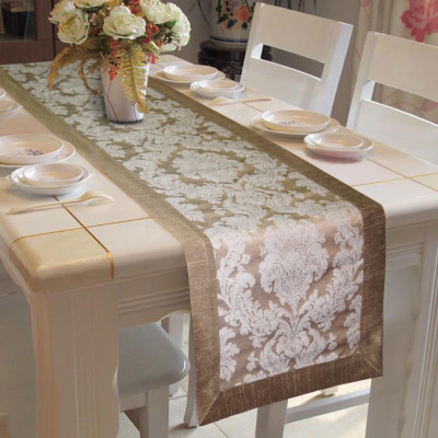 Lushomes Silver 180 cm Table Runner(Polyester)