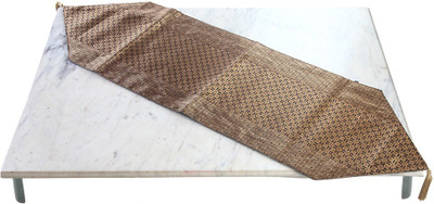 

Jodhaa Gold, Black 220 cm Table Runner(Jacquard)