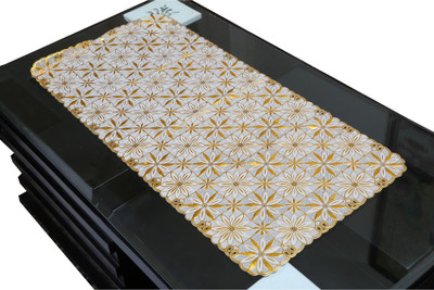 KUBER INDUSTRIES Gold 40 cm Table Runner(Nylon)