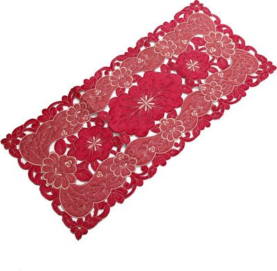 KUBER INDUSTRIES Maroon 40 cm Table Runner(Nylon)