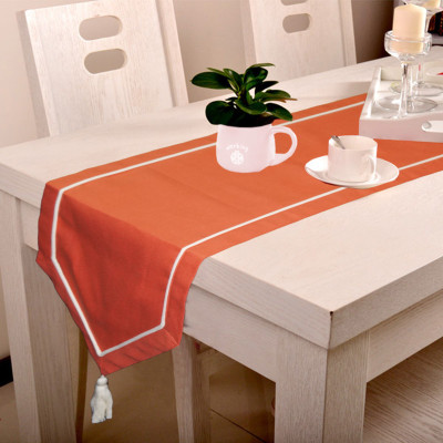 Lushomes Maroon 180 cm Table Runner(Cotton)