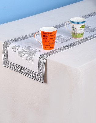

Rajrang Black 152 cm Table Runner(Cotton)