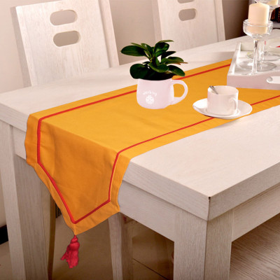 

Lushomes Orange 180 cm Table Runner(Cotton)
