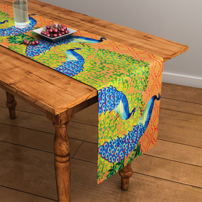 

SEJ by Nisha Gupta Brown 120 cm Table Runner(Cotton)