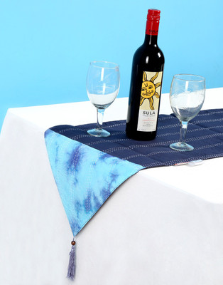 

Rajrang Blue 178 cm Table Runner(Cotton)
