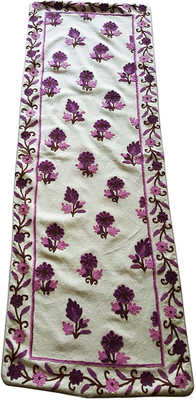 

Mehrunnisa White 122 cm Table Runner(Cotton)