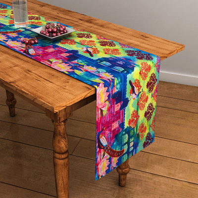 

SEJ by Nisha Gupta Multicolor 120 cm Table Runner(Cotton)
