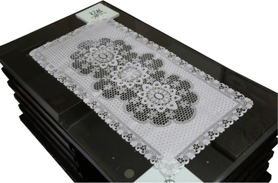 KUBER INDUSTRIES Silver 40 cm Table Runner(Nylon)
