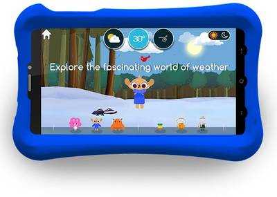 Pinig Kids Smart Tablet 6 to 8 with Blue Bumper 8 GB 6.9 inch with 3G