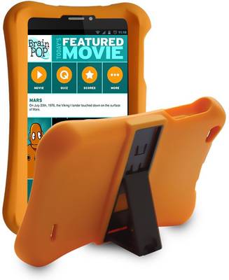 Pinig Kids Smart Tablet 6 to 8 with Orange Bumper 8 GB 6.9 inch with 3G