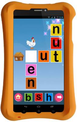 Pinig Kids Smart Tablet 6 to 8 with Orange Bumper 8 GB 6.9 inch with 3G