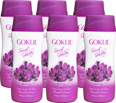 

Gokul Secret Garden Talc Purple Iris (Pack of 6)(50 g)
